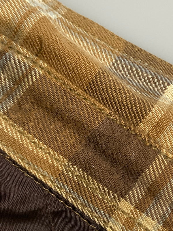 【中古品】【メンズ】 ARROW BLUE JEANS アローブルージーンズ WORK WEAR CHECK QUILTING JACKET チェックシャツ ジャケット アウター 146-251015-AS-17-min サイズ：L カラー：ブラウン 万代Net店