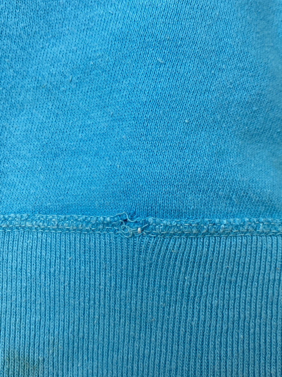 【現状渡し品】【メンズ】 HANES ヘインズ 60's EMPIRE CYCLE SPOKANE PRINT SWEAT VINTAGE エンパイア サイクル スポーカン プリントスウェット トップス トレーナー ヴィンテージ 146-251008-kk-45-min サイズ：L カラー：ターコイズブルー 万代Net店