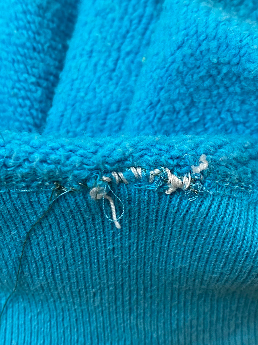 【現状渡し品】【メンズ】 HANES ヘインズ 60's EMPIRE CYCLE SPOKANE PRINT SWEAT VINTAGE エンパイア サイクル スポーカン プリントスウェット トップス トレーナー ヴィンテージ 146-251008-kk-45-min サイズ：L カラー：ターコイズブルー 万代Net店