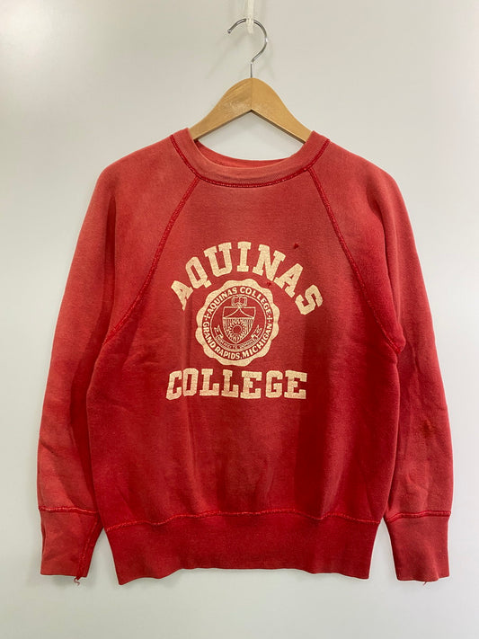 【現状渡し品】【メンズ】 UNKNOWN VINTAGE 60's AQUINAS COLLEGE PRINT SWEAT ヴィンテージ 60年代 アキナスカレッジ プリント スウェット トップス トレーナー ヴィンテージ 146-251008-kk-46-min サイズ：表記無し 下記参照 カラー：レッド 万代Net店