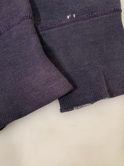 【中古品】【メンズ】 UNKNOWN アンノウン 60S フロッキープリント ナス紺 SWEATSHIRT スウェットシャツ メンズ トップス ヴィンテージ 60年代 トレーナー 146-251003-em-12-min カラー：ナス紺 万代Net店