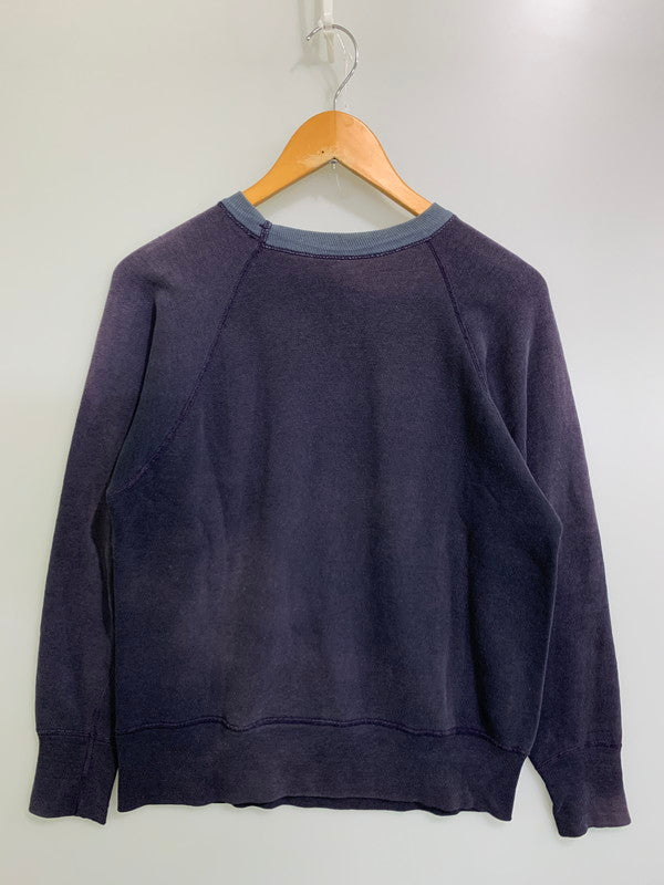 【中古品】【メンズ】 UNKNOWN アンノウン 60S フロッキープリント ナス紺 SWEATSHIRT スウェットシャツ メンズ トップス ヴィンテージ 60年代 トレーナー 146-251003-em-12-min カラー：ナス紺 万代Net店