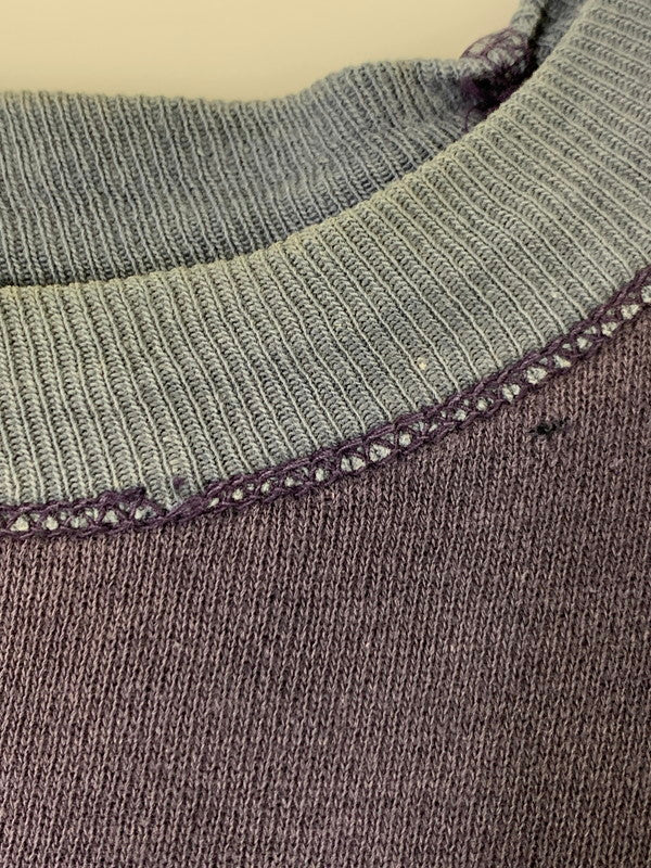 【中古品】【メンズ】 UNKNOWN アンノウン 60S フロッキープリント ナス紺 SWEATSHIRT スウェットシャツ メンズ トップス ヴィンテージ 60年代 トレーナー 146-251003-em-12-min カラー：ナス紺 万代Net店