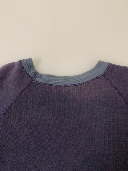 【中古品】【メンズ】 UNKNOWN アンノウン 60S フロッキープリント ナス紺 SWEATSHIRT スウェットシャツ メンズ トップス ヴィンテージ 60年代 トレーナー 146-251003-em-12-min カラー：ナス紺 万代Net店