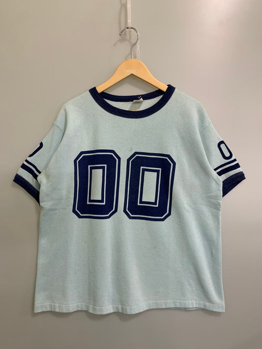 【現状渡し品】【メンズ】 JCPENNEY ジェーシーペニー 70S 00 プリント 半袖スウェット 146-250927-ks-46-min サイズ：XL カラー：ブルー系 万代Net店