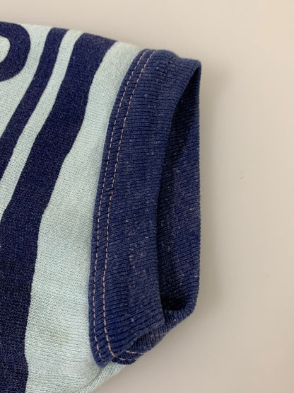 【現状渡し品】【メンズ】 JCPENNEY ジェーシーペニー 70S 00 プリント 半袖スウェット 146-250927-ks-46-min サイズ：XL カラー：ブルー系 万代Net店