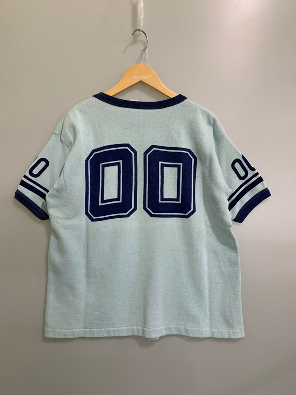 【現状渡し品】【メンズ】 JCPENNEY ジェーシーペニー 70S 00 プリント 半袖スウェット 146-250927-ks-46-min サイズ：XL カラー：ブルー系 万代Net店