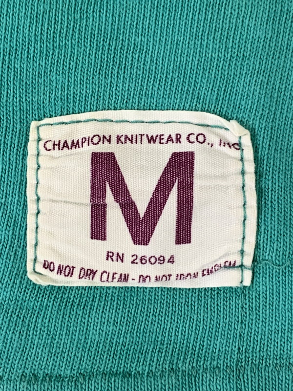 【現状渡し品】【メンズ】 Champion チャンピオン 60S LYNDON STATE 70 PRINT FOOTBALL TEE Tシャツ トップス 146-250927-ks-49-min サイズ：M カラー：グリーン系 万代Net店