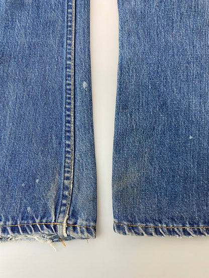 【現状渡し品】【メンズ】 Levi's リーバイス 70's 646 BELL BOTTOM DENIM PANTS VINTAGE 70年代 646 ベルボトム デニムパンツ ボトムス ジーンズ BIG E ボタン裏 刻印23 ヴィンテージ 157-251008-kk-42-min サイズ：表記無し 下記参照 カラー：ライトインディゴ 万代Net店