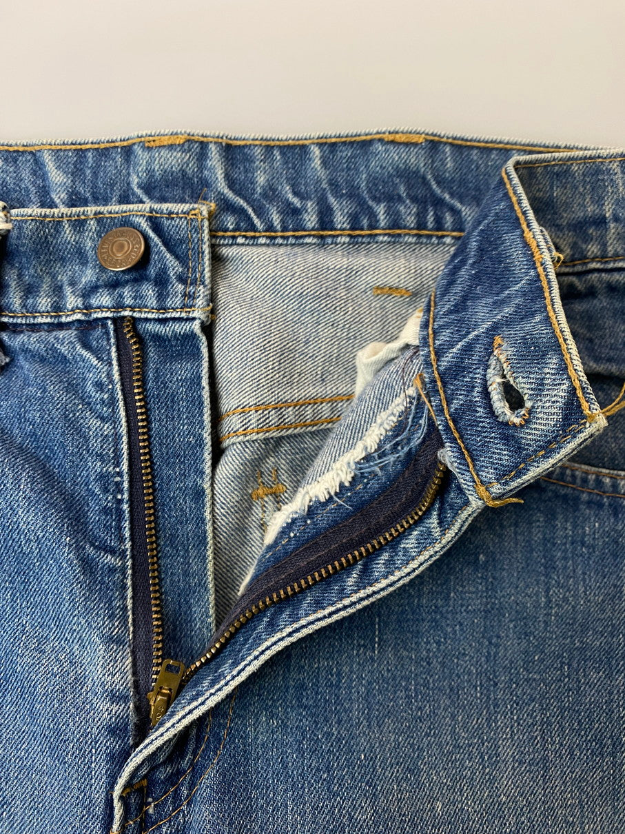 【現状渡し品】【メンズ】 Levi's リーバイス 70's 646 BELL BOTTOM DENIM PANTS VINTAGE 70年代 646 ベルボトム デニムパンツ ボトムス ジーンズ BIG E ボタン裏 刻印23 ヴィンテージ 157-251008-kk-42-min サイズ：表記無し 下記参照 カラー：ライトインディゴ 万代Net店