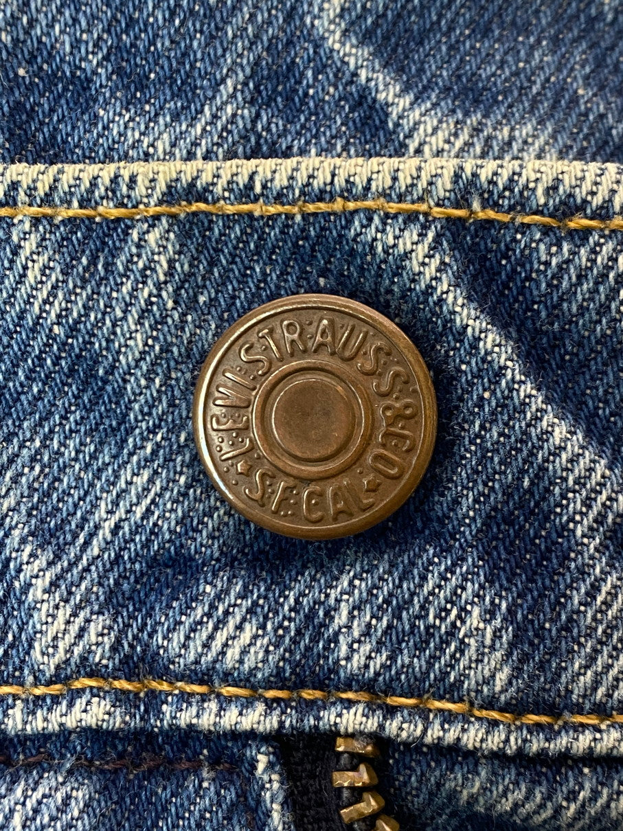 【現状渡し品】【メンズ】 Levi's リーバイス 70's 646 BELL BOTTOM DENIM PANTS VINTAGE 70年代 646 ベルボトム デニムパンツ ボトムス ジーンズ BIG E ボタン裏 刻印23 ヴィンテージ 157-251008-kk-42-min サイズ：表記無し 下記参照 カラー：ライトインディゴ 万代Net店