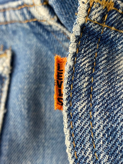 【現状渡し品】【メンズ】 Levi's リーバイス 70's 646 BELL BOTTOM DENIM PANTS VINTAGE 70年代 646 ベルボトム デニムパンツ ボトムス ジーンズ BIG E ボタン裏 刻印23 ヴィンテージ 157-251008-kk-42-min サイズ：表記無し 下記参照 カラー：ライトインディゴ 万代Net店