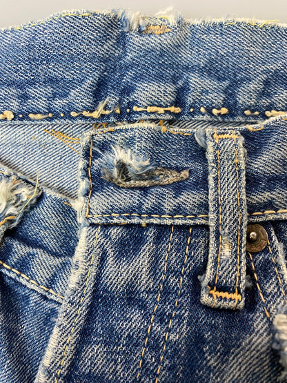 【現状渡し品】【メンズ】 Levi's リーバイス 60's 501 DENIM PANTS VINTAGE 60年代 501 デニムパンツ ボトムス ジーンズ BIG E ボタン裏 刻印2 イエローステッチ Vステッチ ヴィンテージ 157-251008-kk-44-min サイズ：表記無し 下記参照 カラー：ライトインディゴ 万代Net店