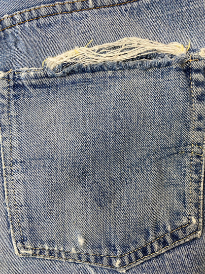【現状渡し品】【メンズ】 Levi's リーバイス 60's 501 DENIM PANTS VINTAGE 60年代 501 デニムパンツ ボトムス ジーンズ BIG E ボタン裏 刻印2 イエローステッチ Vステッチ ヴィンテージ 157-251008-kk-44-min サイズ：表記無し 下記参照 カラー：ライトインディゴ 万代Net店