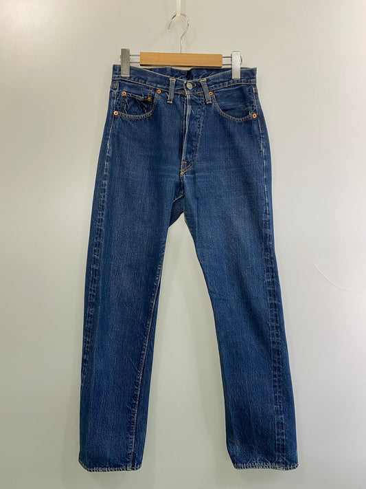 【現状渡し品】【メンズ】 Levi's リーバイス 60's 501 DENIM PANTS VINTAGE 60年代 501 デニムパンツ ボトムス ジーンズ BIG E ボタン裏 刻印6 イエローステッチ Vステッチ ヴィンテージ 157-251008-kk-43-min サイズ：表記無し 下記参照 カラー：ライトインディゴ 万代Net店