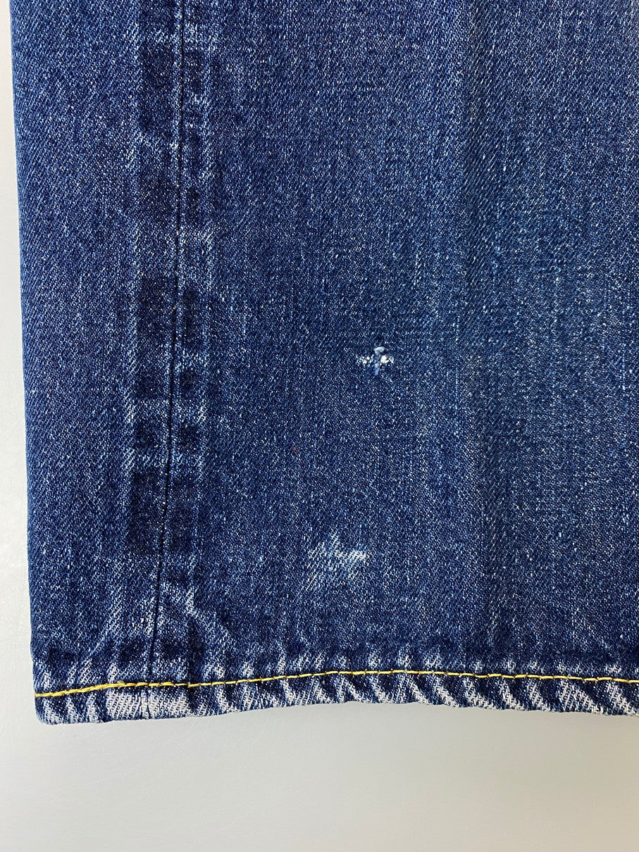 【現状渡し品】【メンズ】 Levi's リーバイス 60's 501 DENIM PANTS VINTAGE 60年代 501 デニムパンツ ボトムス ジーンズ BIG E ボタン裏 刻印6 イエローステッチ Vステッチ ヴィンテージ 157-251008-kk-43-min サイズ：表記無し 下記参照 カラー：ライトインディゴ 万代Net店