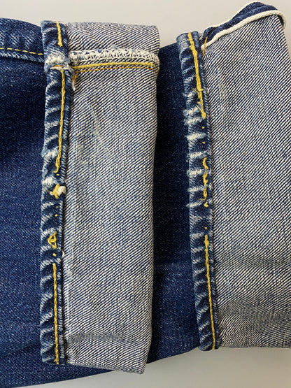 【現状渡し品】【メンズ】 Levi's リーバイス 60's 501 DENIM PANTS VINTAGE 60年代 501 デニムパンツ ボトムス ジーンズ BIG E ボタン裏 刻印6 イエローステッチ Vステッチ ヴィンテージ 157-251008-kk-43-min サイズ：表記無し 下記参照 カラー：ライトインディゴ 万代Net店