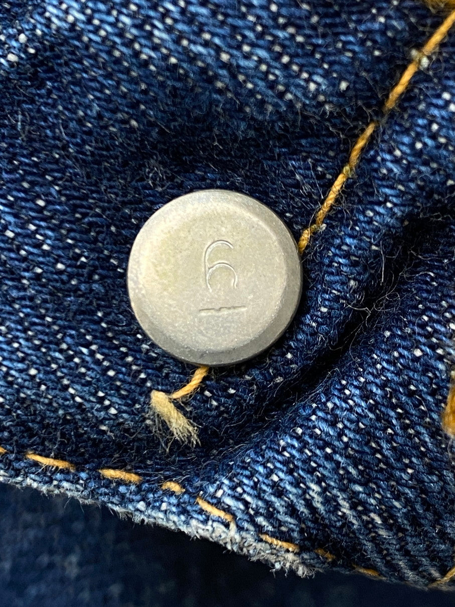 【現状渡し品】【メンズ】 Levi's リーバイス 60's 501 DENIM PANTS VINTAGE 60年代 501 デニムパンツ ボトムス ジーンズ BIG E ボタン裏 刻印6 イエローステッチ Vステッチ ヴィンテージ 157-251008-kk-43-min サイズ：表記無し 下記参照 カラー：ライトインディゴ 万代Net店
