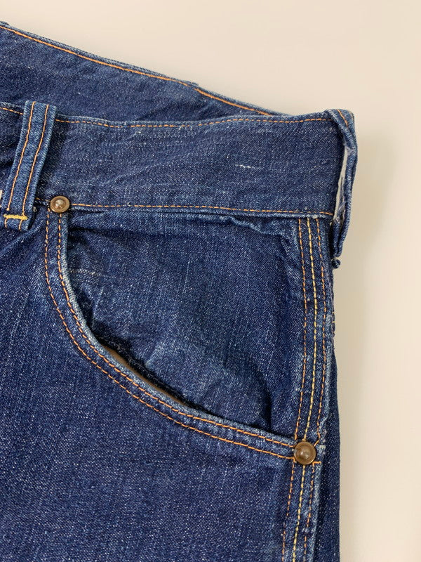 【中古品】【メンズ】 UNKNOWN VINTAGE 40-50’s CONMAR ZIP DENIM BAKER PANTS 縄サークルボタン ヴィンテージ 40-50年代 デニム ベイカーパンツ ボトムス 157-251008-kk-23-min サイズ：表記無し 下記参照 カラー：インディゴ 万代Net店
