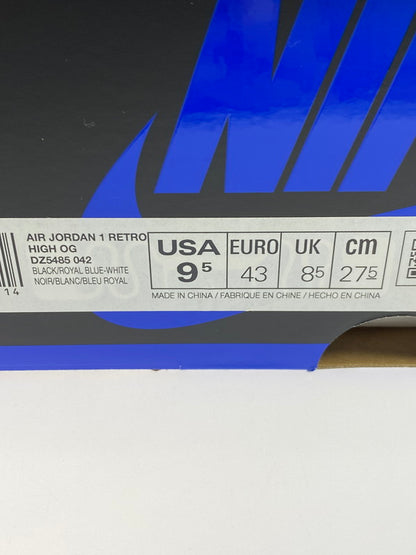 【中古品】【メンズ】 NIKE ナイキ AIR JORDAN 1 RETRO HIGH OG ROYAL REIMAGINED DZ5485-042 エア ジョーダン 1 レトロ ハイ オリジナル ロイヤル リイマジンド スニーカー 靴 160-251002-kk-05-min カラー：BLACK/ROYAL BLUE-WHITE 万代Net店
