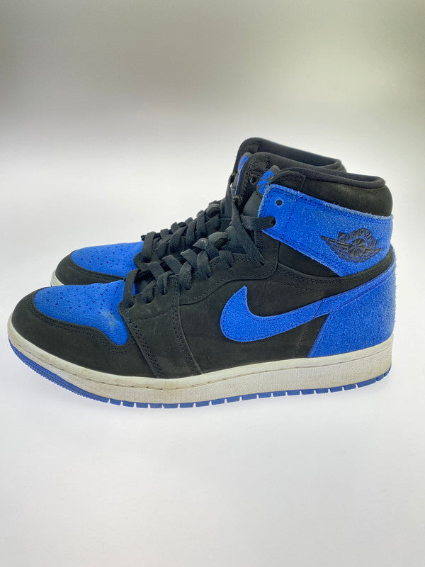 【中古品】【メンズ】 NIKE ナイキ AIR JORDAN 1 RETRO HIGH OG ROYAL REIMAGINED DZ5485-042 エア ジョーダン 1 レトロ ハイ オリジナル ロイヤル リイマジンド スニーカー 靴 160-251002-kk-05-min カラー：BLACK/ROYAL BLUE-WHITE 万代Net店