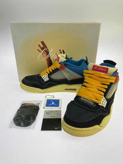 【中古品】【メンズ】 NIKE ナイキ × UNION ユニオン 別注 コラボ AIR JORDAN 4 RETRO SP DC9533-001 エア ジョーダン 4 レトロ スペシャル スニーカー 靴 160-251002-kk-17-min カラー：OFF NOIR/LIGHT FUSION RED 万代Net店