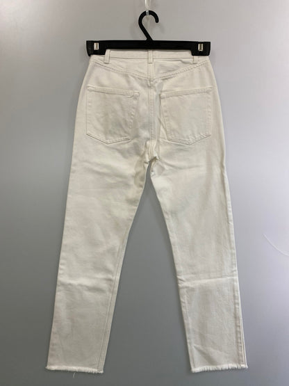 【中古品】【レディース】 CELINE セリーヌ CUTOFF DENIM PANTS 2 1U06/523B カットオフ デニムパンツ ボトムス ジーンズ 152-250930-kk-28-min サイズ：34 カラー：ホワイト 万代Net店