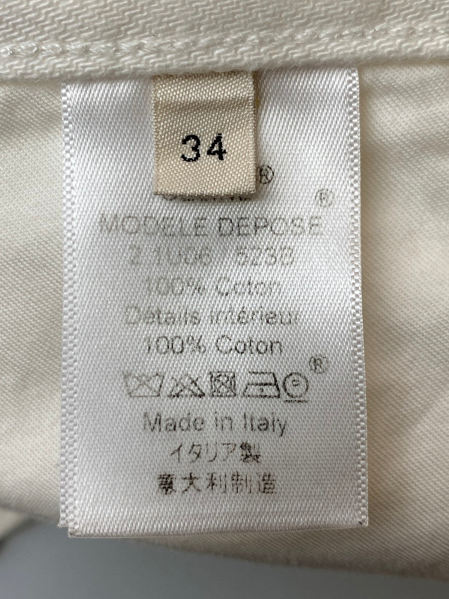 【中古品】【レディース】 CELINE セリーヌ CUTOFF DENIM PANTS 2 1U06/523B カットオフ デニムパンツ ボトムス ジーンズ 152-250930-kk-28-min サイズ：34 カラー：ホワイト 万代Net店