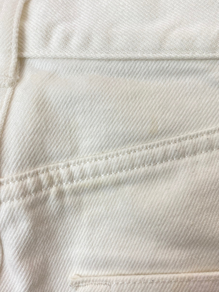 【中古品】【レディース】 CELINE セリーヌ CUTOFF DENIM PANTS 2 1U06/523B カットオフ デニムパンツ ボトムス ジーンズ 152-250930-kk-28-min サイズ：34 カラー：ホワイト 万代Net店