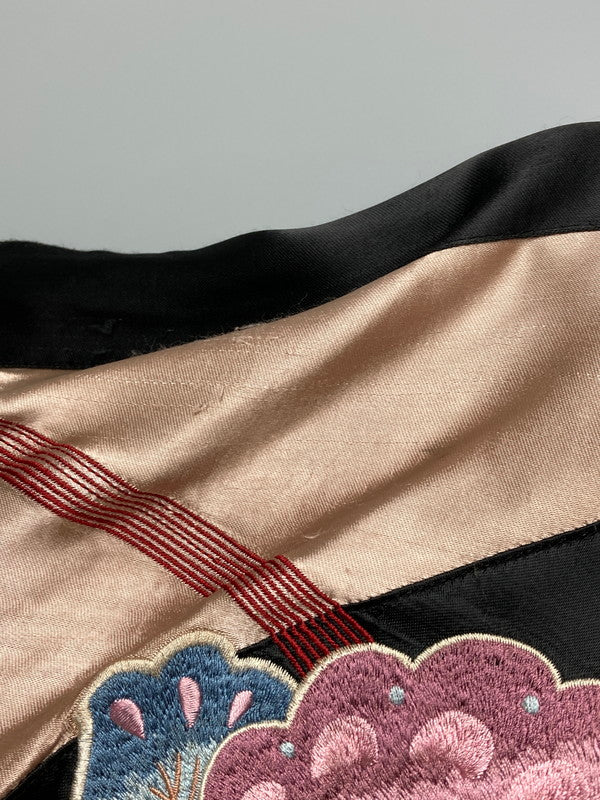 【現状渡し品】【メンズ】 花旅楽団 花柄刺繍 スカジャン アウター 147-251018-ks-27-min サイズ：XL カラー：サーモンピンク系 万代Net店