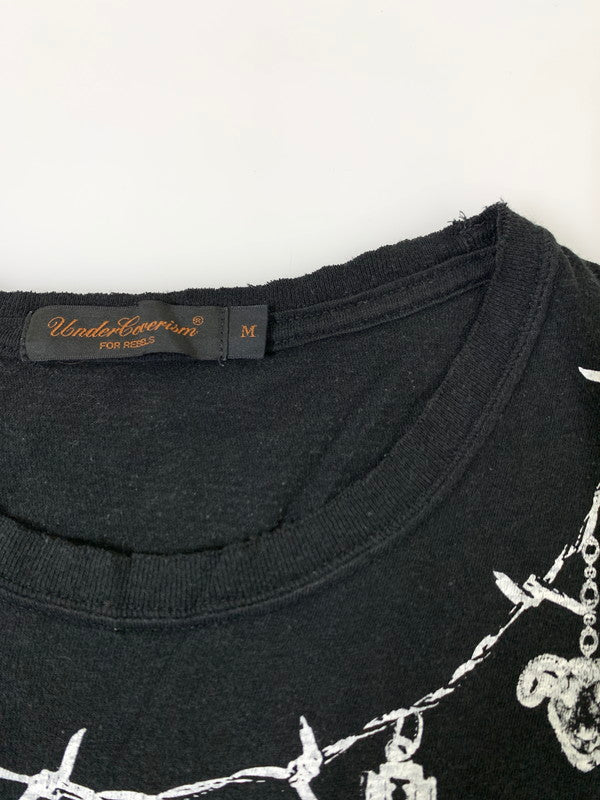 【中古品】【メンズ】 UNDERCOVER アンダーカバー 05SS BUT BEAUTIFUL II CHARM PRINT S/S TEE バットビューティフル 2 チャームプリント ショートスリーブ Tシャツ 半袖 トップス BUT期 140-250929-kk-21-min サイズ：38 カラー：ブラック 万代Net店