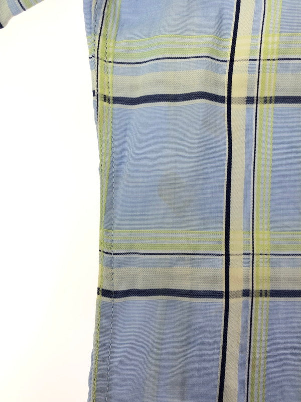 【中古品】【メンズ】 VIVIENNE WESTWOOD MAN ヴィヴィアンウエストウッド マン L/S CHECK SHIRT 6114M ロングスリーブ チェック シャツ トップス 141-260509-rt-09-tag サイズ：3 カラー：ブルー 万代Net店