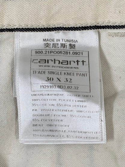 【中古品】【メンズ】 Carhartt WIP カーハート ワークインプログレス TRADE SINGLE KNEE PANT I029103 トレイド シングルニーパンツ ボトムス 153-250929-kk-22-min サイズ：42 カラー：アイボリー 万代Net店