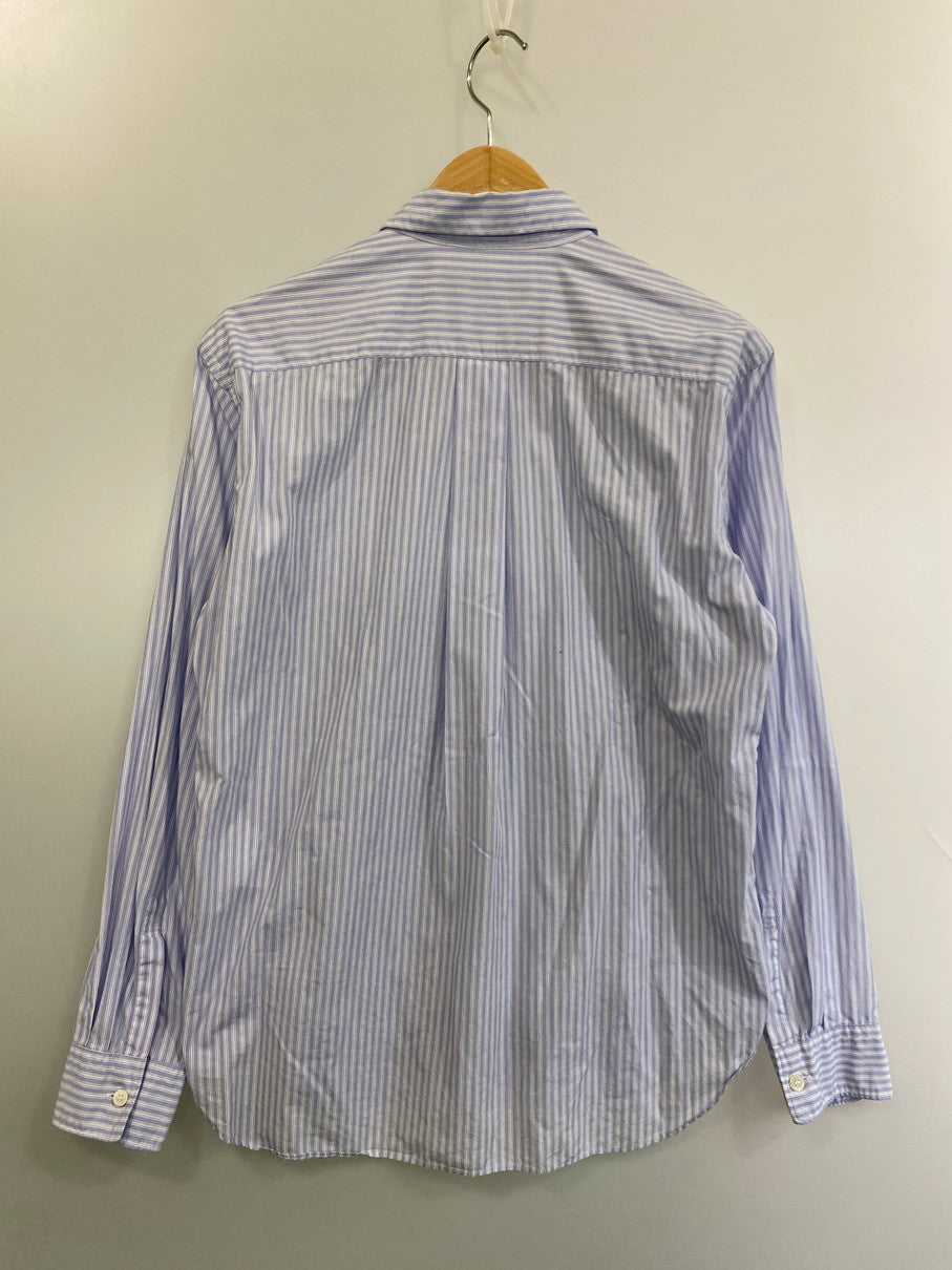 【中古品】【メンズ】 COMME des GARCONS HOMME DEUX コムデギャルソン・オム・ドゥ GIMMICK STRIPE L/S SHIRT DC-B032 AD2018 ギミック ストライプ ロングスリーブシャツ 長袖 トップス 140-250930-kk-12-min サイズ：S カラー：ライトブルー 万代Net店
