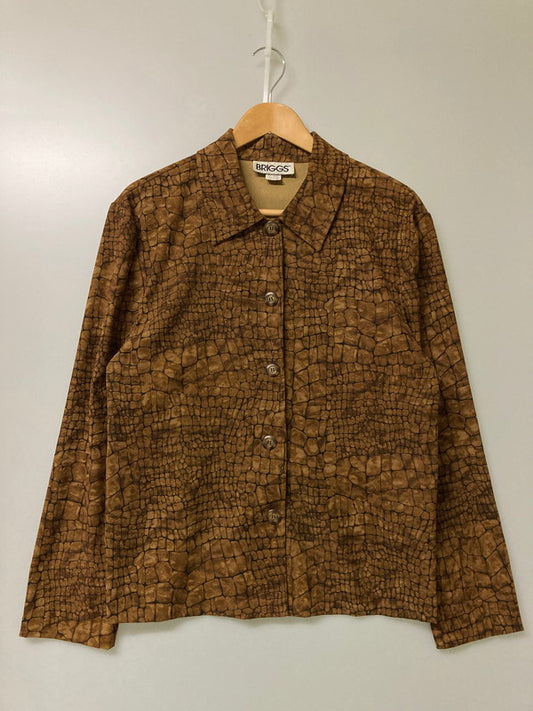 【中古品】【メンズ】 BRIGGS JACKET ブリッグス ボタン ジャケット ライトアウター 146-251010-yn-07-min サイズ：L カラー：ブラウン 万代Net店