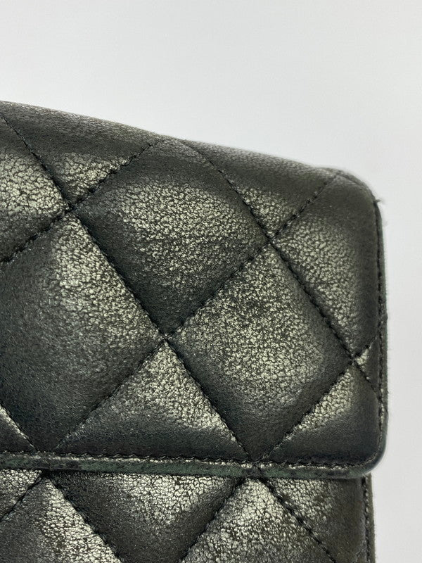 【現状渡し品】【レディース】 CHANEL シャネル マトラッセ ラムスキン 二つ折り長財布 A50096 ロングウォレット レザーウォレット 181-251016-kk-24-min カラー：ブラック 万代Net店