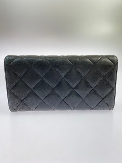 【現状渡し品】【レディース】 CHANEL シャネル マトラッセ ラムスキン 二つ折り長財布 A50096 ロングウォレット レザーウォレット 181-251016-kk-24-min カラー：ブラック 万代Net店