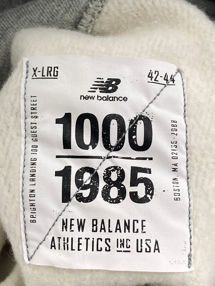 【中古品】【メンズ】 NEW BALANCE ニューバランス 1000 SWEAT HOODIE AMT25021 1000 スウェットプルオーバーフーディー トップス パーカー 148-251021-kk-07-min サイズ：XL カラー：グレー 万代Net店