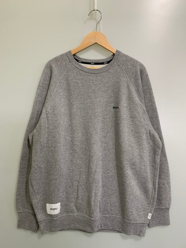 【中古品】【メンズ】 WTAPS ダブルタップス 24AW SIGN 03 SWEATER CTPL 242ATDT-CSM25 クルーネックスウェット トップス トレーナー 142-250929-kk-17-min サイズ：M カラー：グレー 万代Net店