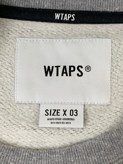【中古品】【メンズ】 WTAPS ダブルタップス 24AW SIGN 03 SWEATER CTPL 242ATDT-CSM25 クルーネックスウェット トップス トレーナー 142-250929-kk-17-min サイズ：M カラー：グレー 万代Net店
