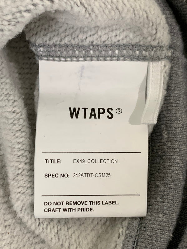 【中古品】【メンズ】 WTAPS ダブルタップス 24AW SIGN 03 SWEATER CTPL 242ATDT-CSM25 クルーネックスウェット トップス トレーナー 142-250929-kk-17-min サイズ：M カラー：グレー 万代Net店