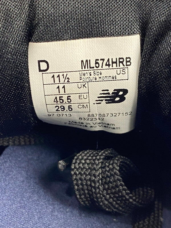 【現状渡し品】【メンズ】 NEW BALANCE ニューバランス ML574HRB スニーカー 靴 ローカット ヌバック レザー 163-251002-kk-36-min カラー：BLUE 万代Net店