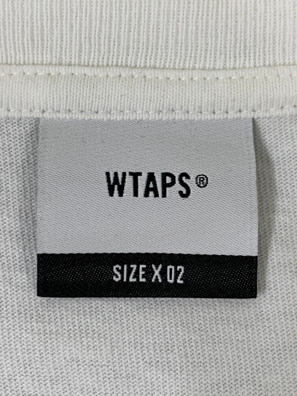 【中古品】【メンズ】 WTAPS ダブルタップス 25SS CONTAINING 01/SS/COTTON コンテイニング ショートスリーブ コットンTシャツ 半袖 トップス 142-251110-kk-25-min サイズ：02 カラー：ホワイト 万代Net店