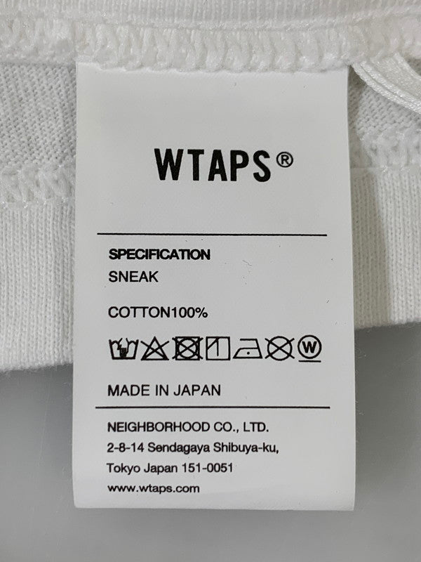 【中古品】【メンズ】 WTAPS ダブルタップス 25SS CONTAINING 01/SS/COTTON コンテイニング ショートスリーブ コットンTシャツ 半袖 トップス 142-251110-kk-25-min サイズ：02 カラー：ホワイト 万代Net店