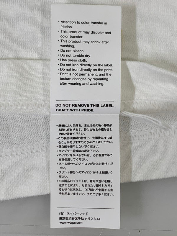 【中古品】【メンズ】 WTAPS ダブルタップス 25SS CONTAINING 01/SS/COTTON コンテイニング ショートスリーブ コットンTシャツ 半袖 トップス 142-251110-kk-25-min サイズ：02 カラー：ホワイト 万代Net店