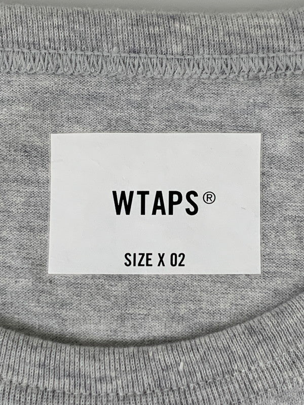 【中古品】【メンズ】 WTAPS ダブルタップス 25SS ACADEMY 01/SS/CTPL 251ATDT-CSM19 アカデミー Tシャツ 半袖 トップス 142-250929-kk-09-min サイズ：02 カラー：グレー 万代Net店