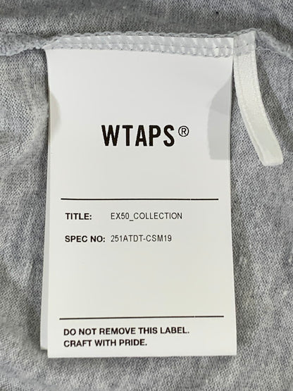 【中古品】【メンズ】 WTAPS ダブルタップス 25SS ACADEMY 01/SS/CTPL 251ATDT-CSM19 アカデミー Tシャツ 半袖 トップス 142-250929-kk-09-min サイズ：02 カラー：グレー 万代Net店