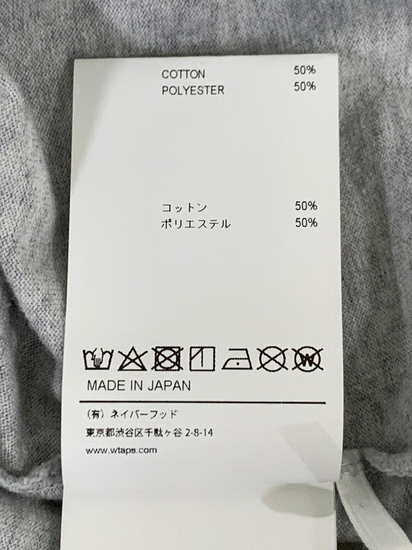 【中古品】【メンズ】 WTAPS ダブルタップス 25SS ACADEMY 01/SS/CTPL 251ATDT-CSM19 アカデミー Tシャツ 半袖 トップス 142-250929-kk-09-min サイズ：02 カラー：グレー 万代Net店