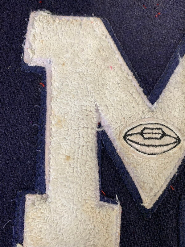 【現状渡し品】【メンズ】 MAPLE メイプル 60's VARSITY JACKET VINTAGE 60年代 バーシティージャケット アウター スタジャン ヴィンテージ 146-251008-kk-34-min サイズ：M カラー：ネイビー 万代Net店