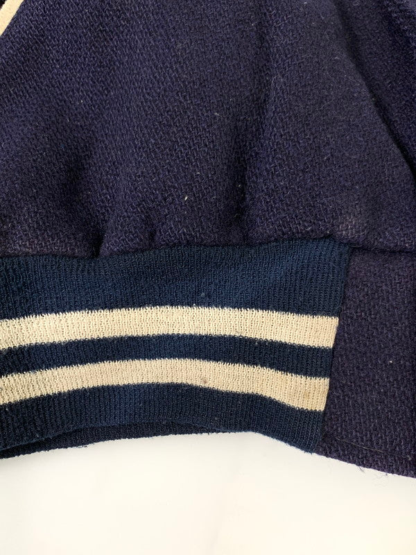 【現状渡し品】【メンズ】 MAPLE メイプル 60's VARSITY JACKET VINTAGE 60年代 バーシティージャケット アウター スタジャン ヴィンテージ 146-251008-kk-34-min サイズ：M カラー：ネイビー 万代Net店
